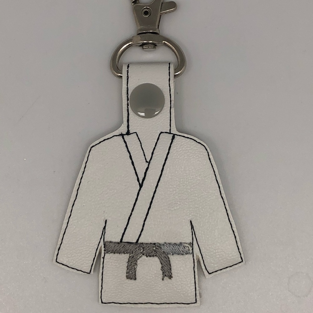 White Gi Key Fob Bag Tag